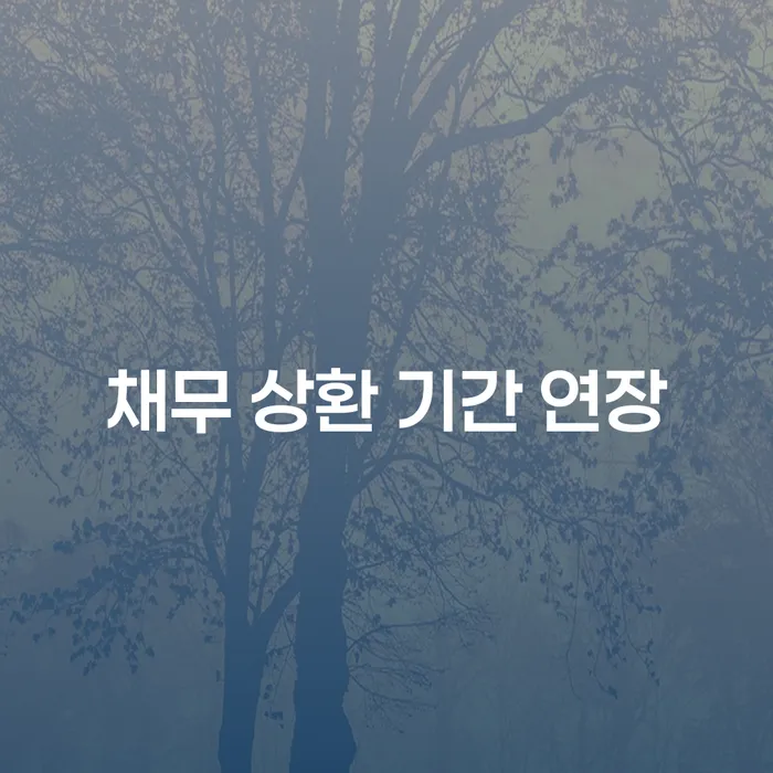 채무 상환 기간 연장을 고려해보셨나요?