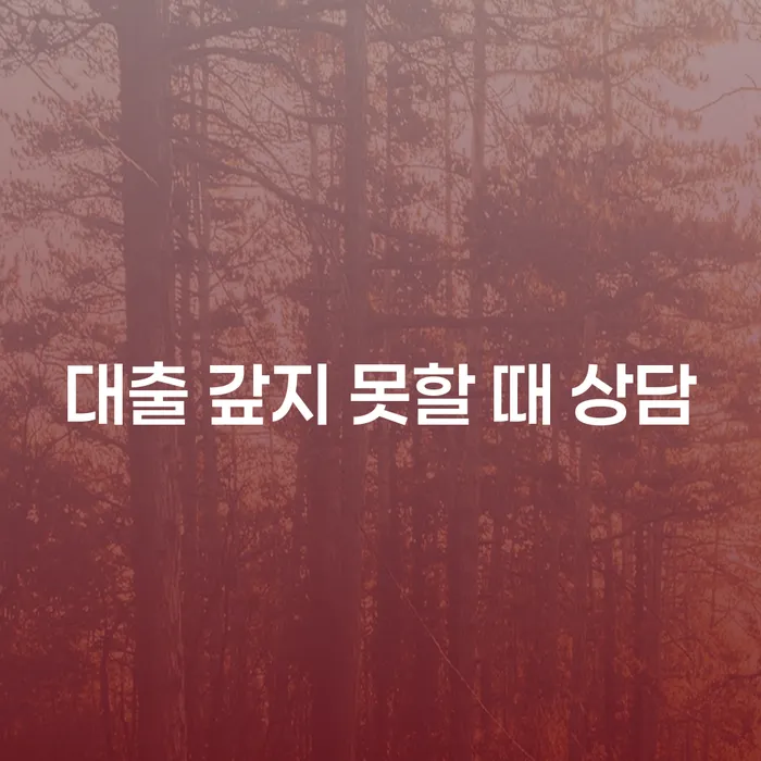 대출 갚지 못할 때, 어떻게 해야 할까요?